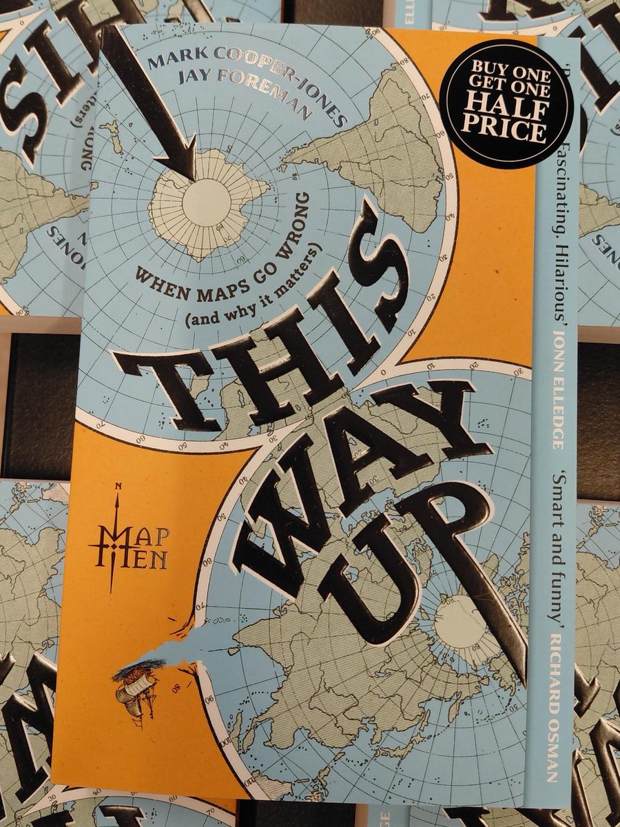 wstonessuttonc's tweet photo. An amusing look at how the way a map is drawn can shape the way we view the world, sometimes with surprising and hilarious results. The book by YouTube creators Map Men is our Non-Fiction Book of the Month. https://t.co/rxwMWjrXsE