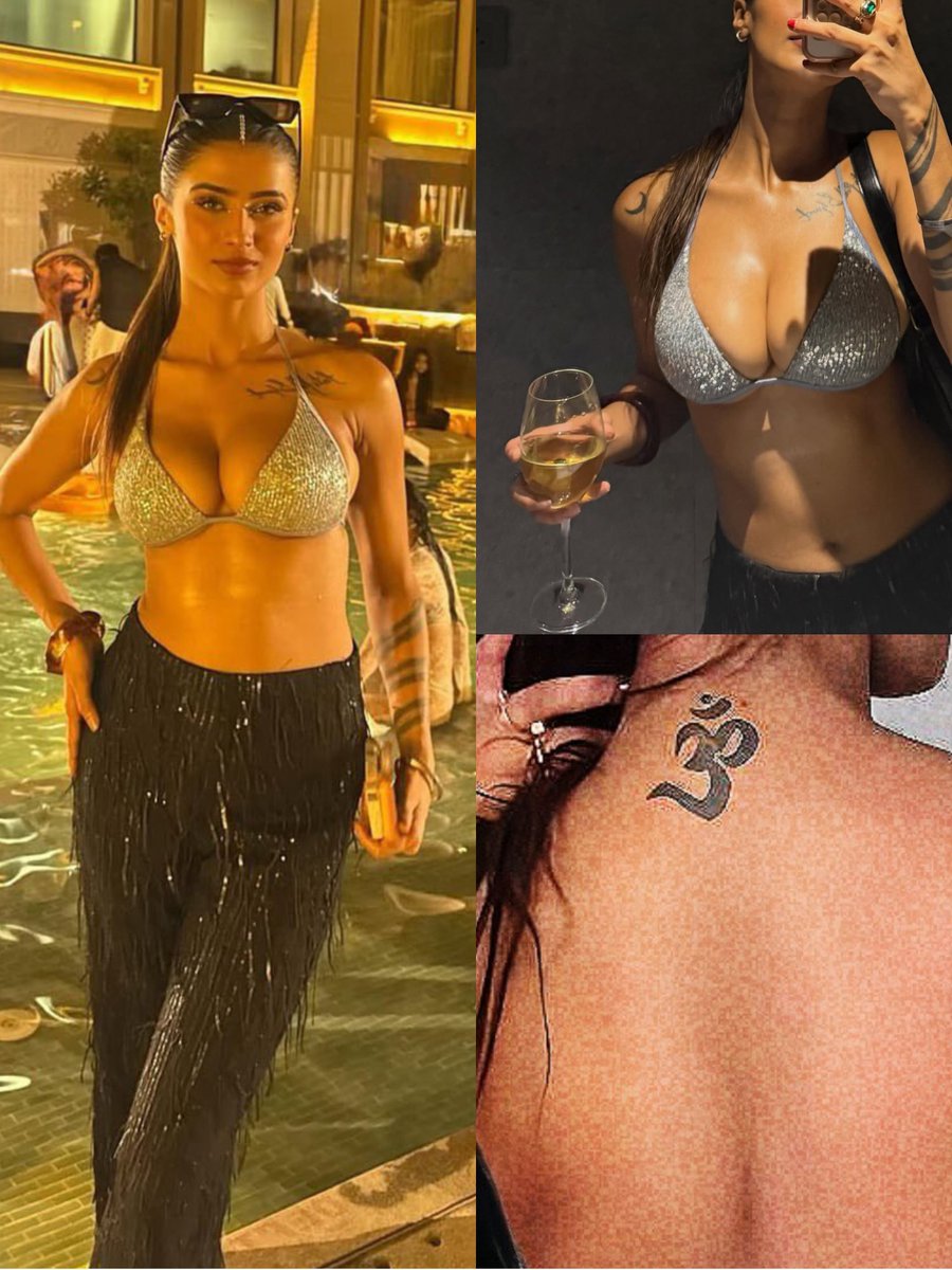 sassy_artist_'s tweet photo. Only legends know about the tattoo on her neck 🤭
-- She's a true saffron-s#&amp;t carrying her mark on her neck while proudly flaunting her curves 👄 https://t.co/FiA1s1Pc7l