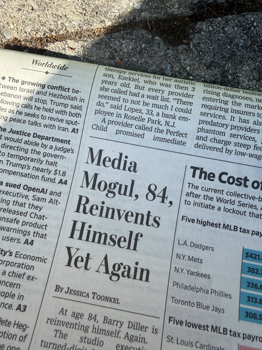 Jessicalessin's tweet photo. This headline cracks me up. Poor Barry is just “media mogul.” https://t.co/gjadCYK4ji