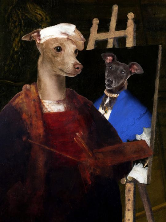 nobilitydogs's tweet photo. Art of the Day! "Italian Greyhound Allegory of Art I". Buy at: https://t.co/vf8LR3Qpjz https://t.co/GJySAWQMWX