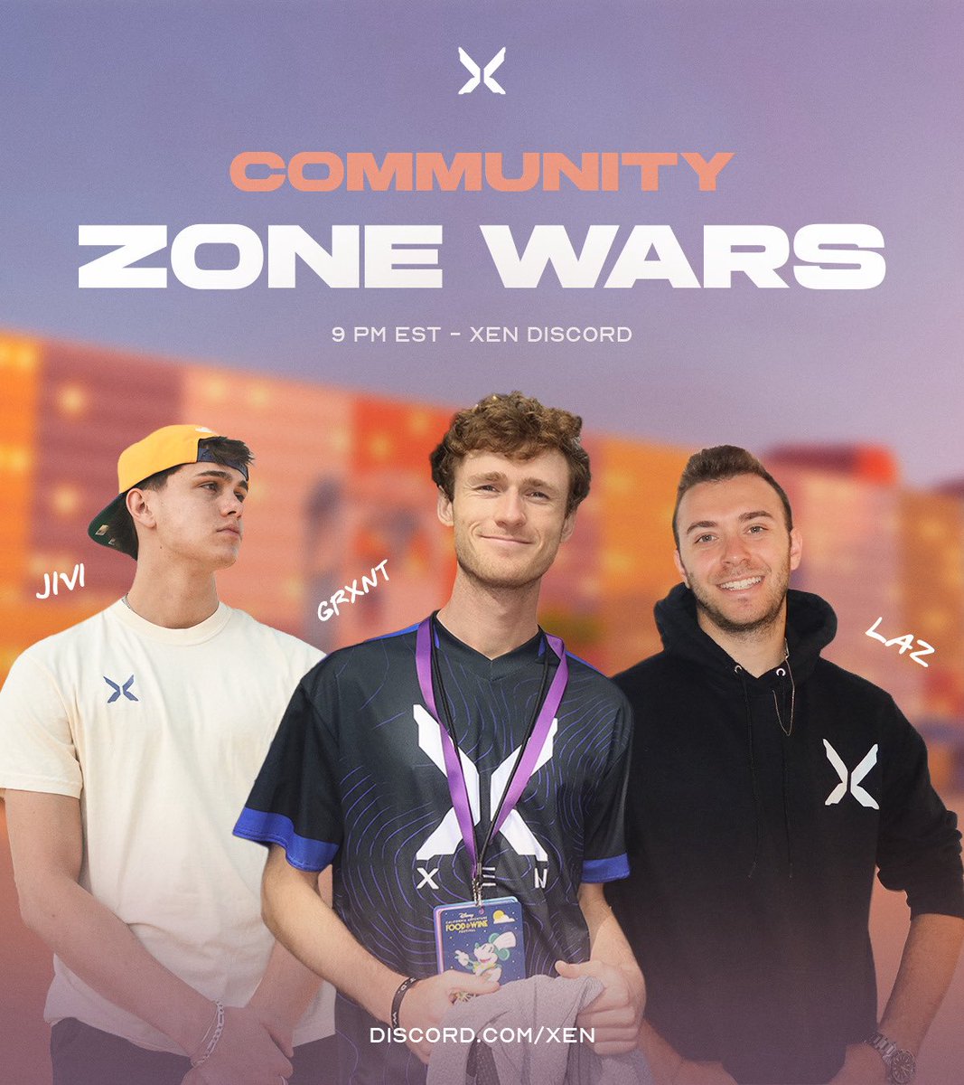 XenGGs's tweet photo. 🚨 FIRST XEN COMMUNITY NIGHT TONIGHT 🚨

Hosted by @jivifn , @RealGrxnt , &amp; @Xen_Laz 👀
🕘 9PM EST
🎮 Zonewars for 1 hour
🎤 Join the community night VC to play!

Everyone’s welcome 🤝

Discord link in comments 🚀 https://t.co/REmkd1fYJp