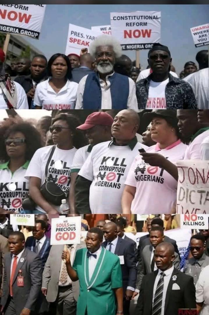Excel00465929's tweet photo. So he can actually advise but during president Johnathan he took to the street with his fellow greedy business men to protest today them no get leg to waka for street of Nigeria. So shame no catch am as him DY drop this advice @RCCG_ADEBOYE @WSoyinkaCentre and the rest 
#Bandits https://t.co/wDPvmQtO81