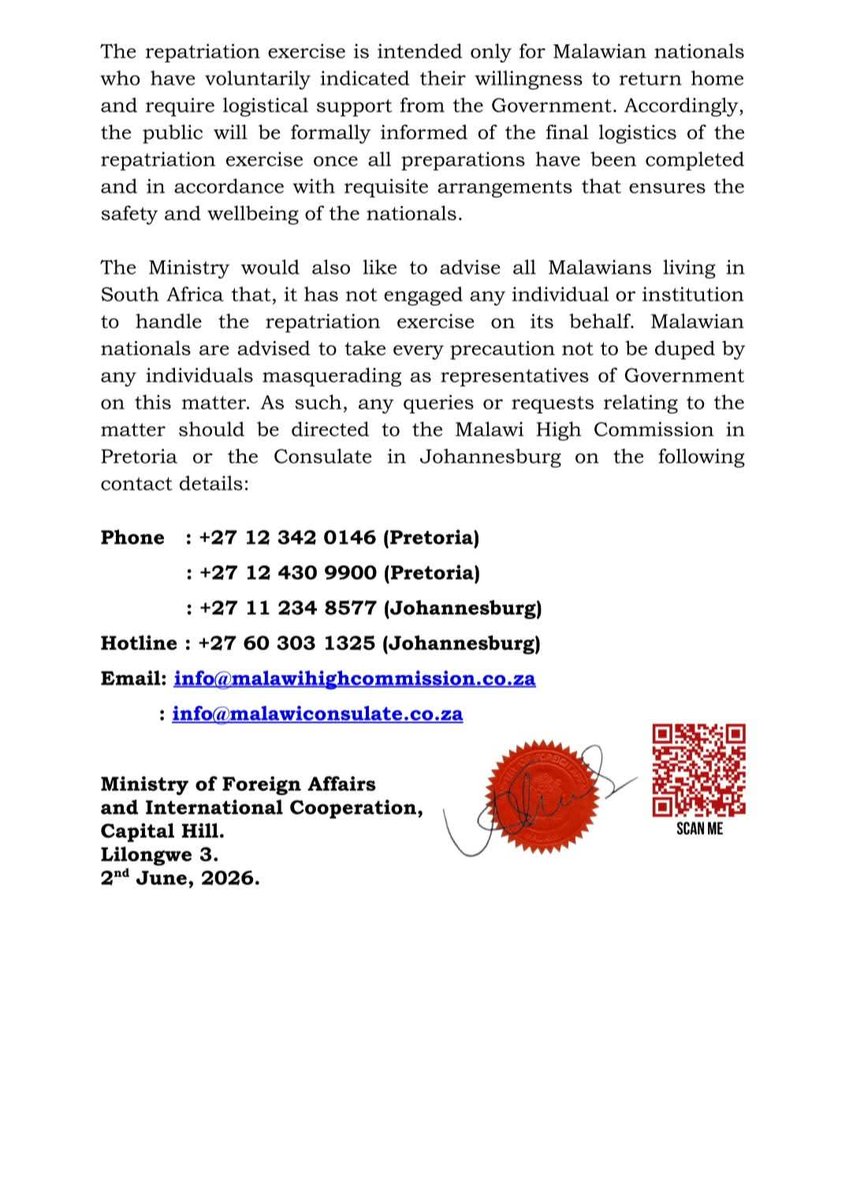 Malawi Government🇲🇼 tweet media