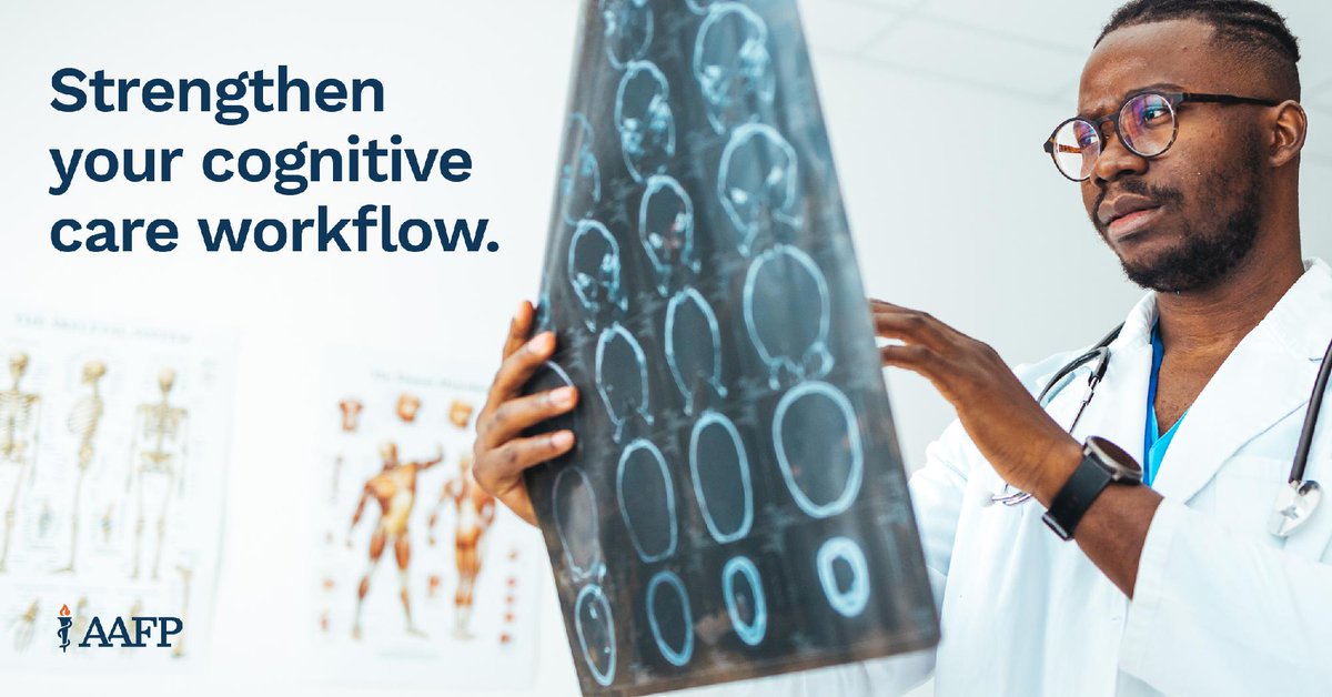 aafp's tweet photo. Family physicians are on the front lines of detecting cognitive change. As a part of the Cognitive Care in Family Medicine Settings Quality Improvement Project, you'll receive resources to help you address cognitive decline earlier. Apply by June 15: https://t.co/AaEk8gJbCY https://t.co/DKyD3kVcNz