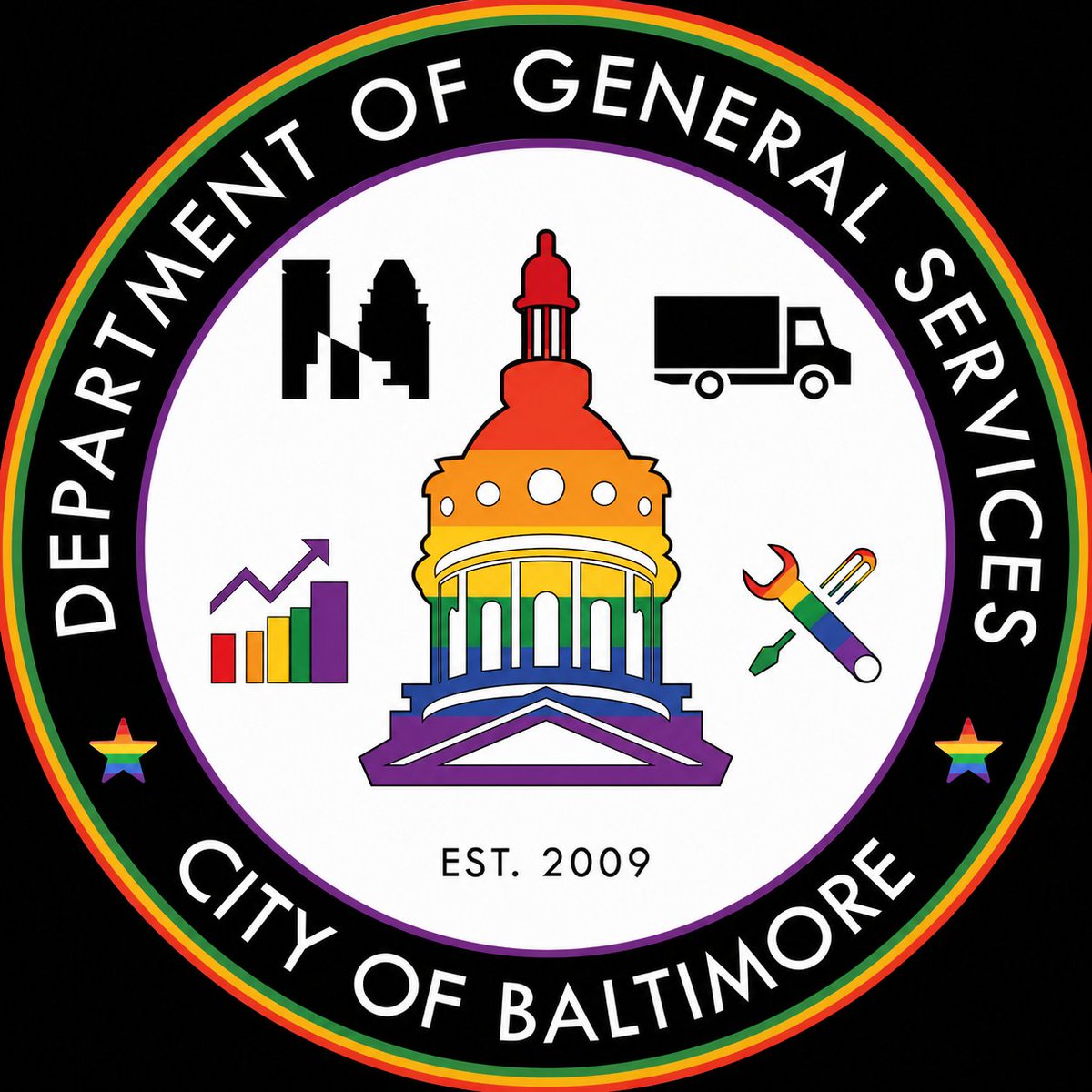 BaltimoreDGS's tweet photo. 🏳️‍🌈  Happy Pride Month! We are committed to fostering a workplace and city where everyone feels valued, respected, and empowered to be their authentic selves. 

Happy Pride Month! 

#WeAareDGS #PrideMonth #BaltimorePride #DGSBaltimore https://t.co/AcDw91i3Xi
