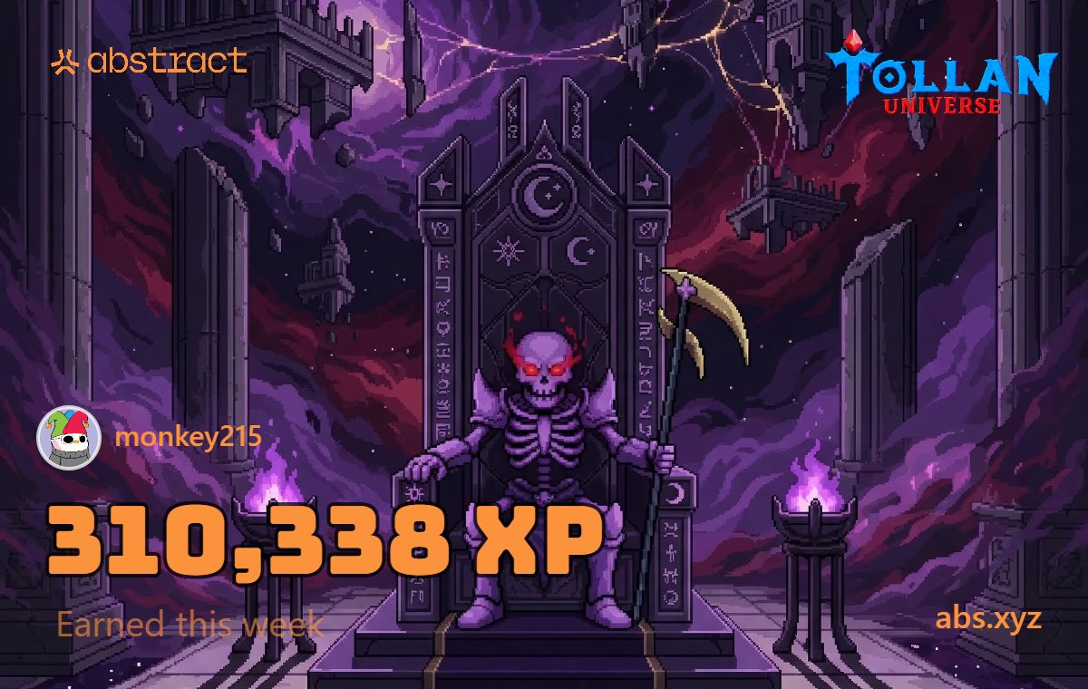 monkey2158's tweet photo. Yo Abstract fam ✳️
+310,338 XP new ATH for me!
Just staying consistent!

How about you guys? 😊🫶🏻 https://t.co/QEZVYTwJMN