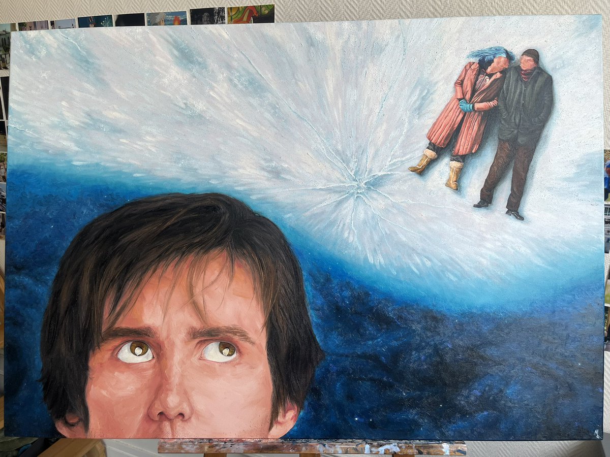 morau_goa's tweet photo. J'ai fais une peinture du poster de Eternal sunshine of the spotless mind 🌨️ https://t.co/eNY59AqGcl