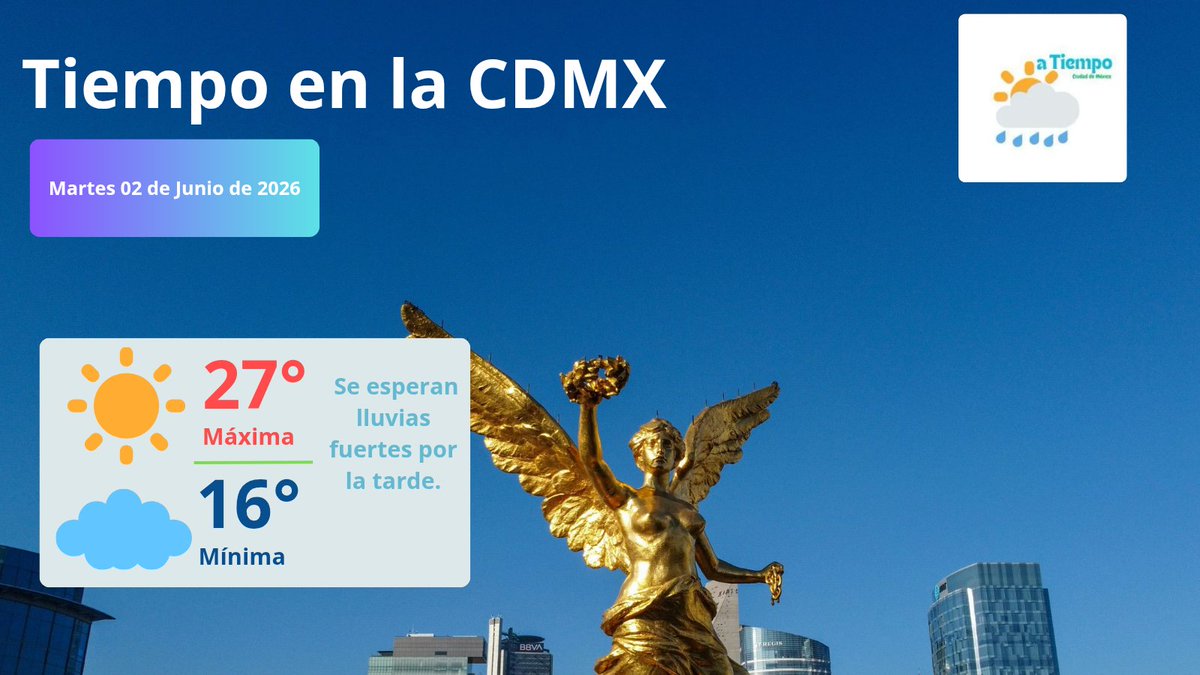 AtiempoCDMX's tweet photo. Buen día #FelizMartes https://t.co/a1vh6Z3hJd