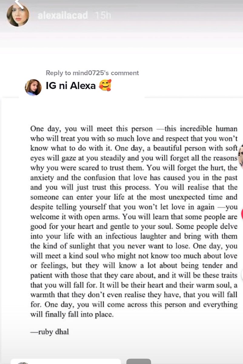 heavenjadwilson's tweet photo. Nakakaiyak itong ig post ba or ig story ni alexa nakita kulang sa TikTok.parang lumang post share kulang
#Alexailacad #gelo  #gelex https://t.co/QPzCbCgcnX