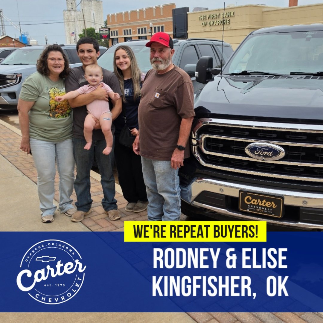 tleffingwell3's tweet photo. Congratulations to my friends Elise &amp; Rodney, and their new 2022 F-150! Thanks again, guys! #askfortrevor #makingfriends #referralswork #carterversary #carterchevrolet #theroadto400 #tellyourfriends #repeatbuyersarebest https://t.co/mHHEt4CYp0