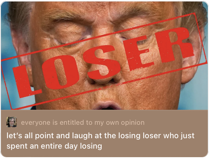 timaxustim's tweet photo. let’s all point and laugh at the losing loser who just spent an entire day losing , by @itsJeffTiedrich https://t.co/QxbYps4OBo https://t.co/9cpAnTa5s5