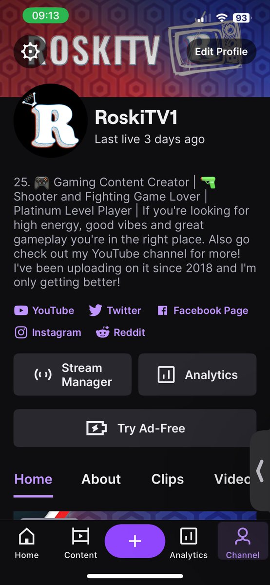 RoskiTV's tweet photo. If you havent yet go follow me on Twitch! Im SO CLOSE to Affiliate so I’ll be streaming at least 3 more times this month! The next one will be on Friday so go hit that follow now so you’re notified when I go live! I appreciate all the support. I promise we going 🆙 https://t.co/w8ZPXMazFv
