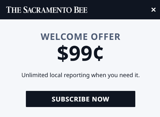 IBeDense's tweet photo. @sacbee_news
From The Sacramento Bee... and they wonder why advertising has decreased in their newspaper.

Just curious... how much is this? And almost more important-- One issue? One week? One month? One year? AND print, online, or both? https://t.co/eqOdQVbVhs