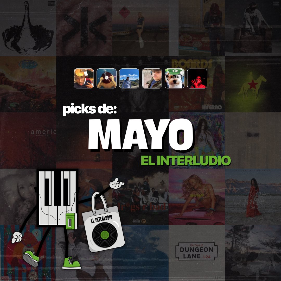 Elinterludio_'s tweet photo. [ LOS PICKS DE MAYO] de EL INTERLUDIO 💿 Como ya es costumbre cada mes, nos reunimos los integrantes de EL INTERLUDIO para celebrar este mes de Mayo con nuestros discos favoritos. 

¿Cuáles han sido tus favoritos? 👀⬇️ https://t.co/GXOXRsuYTP