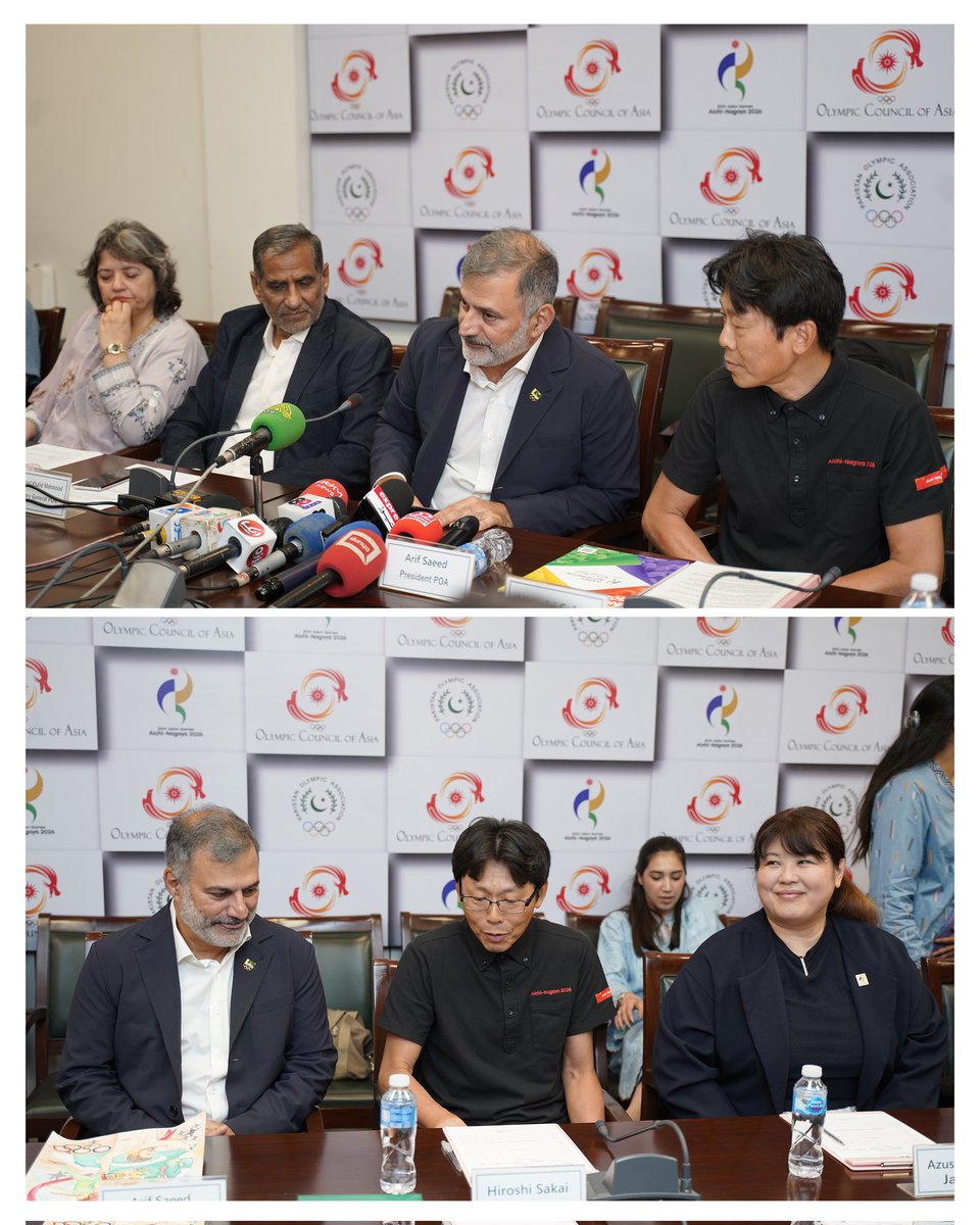 AsianGamesOCA's tweet photo. The journey to the 20th Asian Games Aichi–Nagoya 2026 is gaining momentum in Pakistan! 🇵🇰

The Pakistan Olympic Association (POA) hosted a media briefing in Lahore ahead of the upcoming OCA Fun Run, attended by POA President https://t.co/V0YmljSm2V