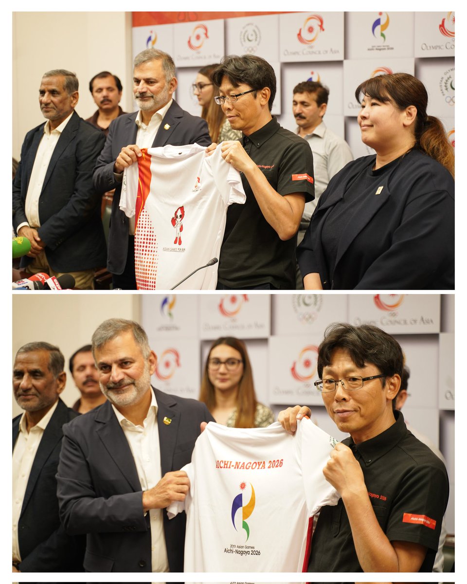AsianGamesOCA's tweet photo. The journey to the 20th Asian Games Aichi–Nagoya 2026 is gaining momentum in Pakistan! 🇵🇰

The Pakistan Olympic Association (POA) hosted a media briefing in Lahore ahead of the upcoming OCA Fun Run, attended by POA President https://t.co/V0YmljSm2V