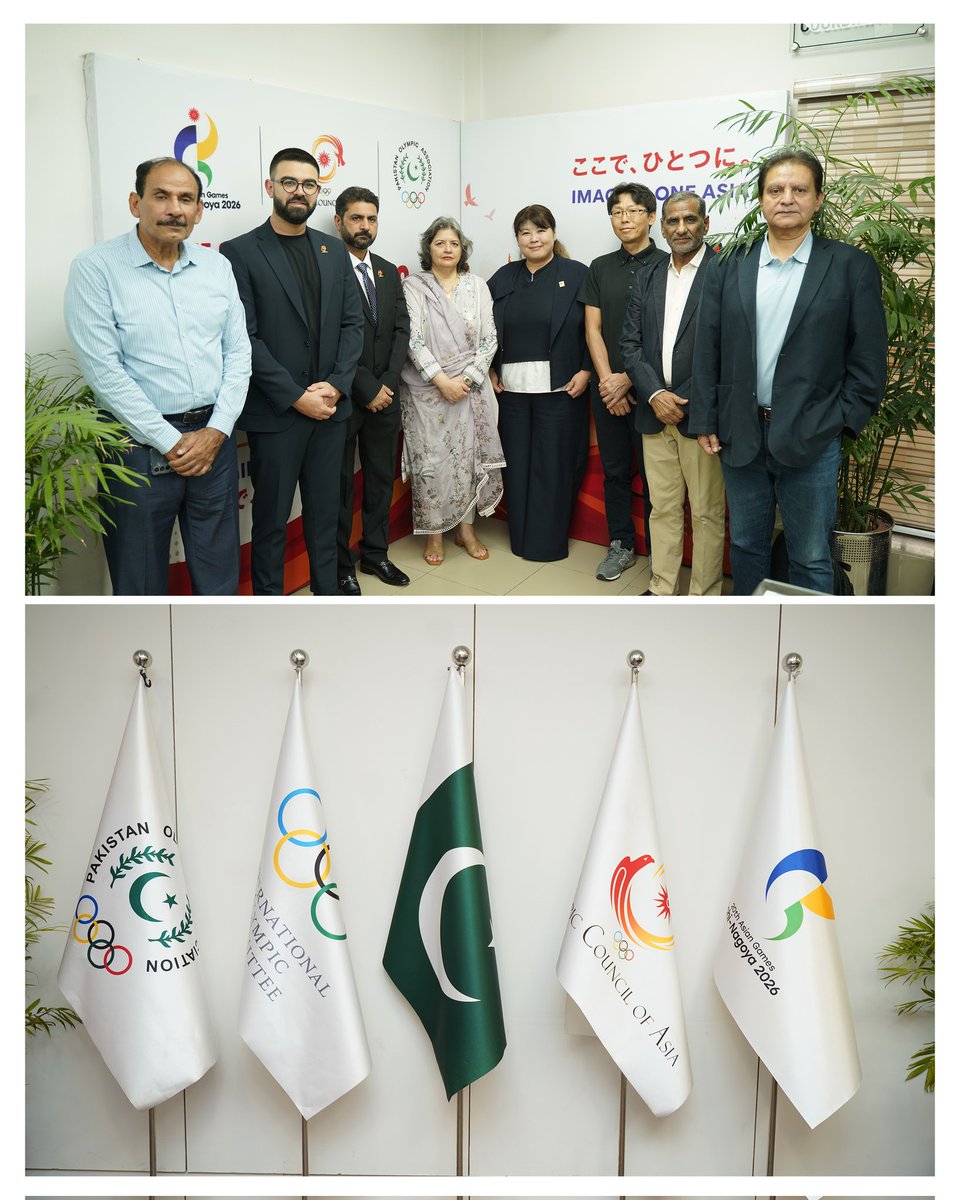 AsianGamesOCA's tweet photo. The journey to the 20th Asian Games Aichi–Nagoya 2026 is gaining momentum in Pakistan! 🇵🇰

The Pakistan Olympic Association (POA) hosted a media briefing in Lahore ahead of the upcoming OCA Fun Run, attended by POA President https://t.co/V0YmljSm2V