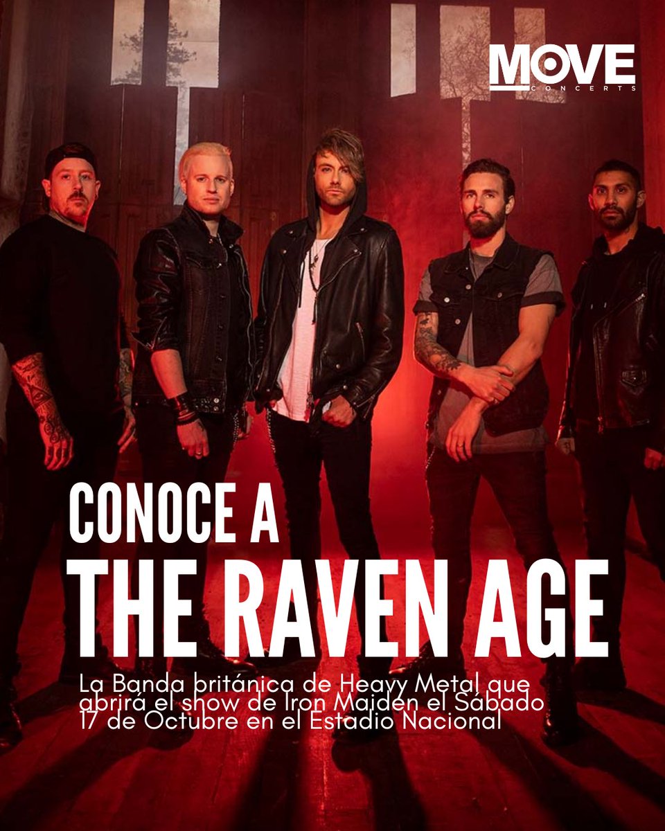 MoveConcertsPE's tweet photo. ¡IRON MAIDEN en Lima!
Conoce a THE RAVEN AGE, la banda británica de heavy que será la encargada de abrir el show de La Doncella de Hierro el  Sábado 17 de Octubre en el Estadio Nacional.

Entradas en https://t.co/AM4SeSlLzy
25% DSCTO con tarjetas BBVA

https://t.co/3pR8O7X4i8 https://t.co/QZOmeqWfnv