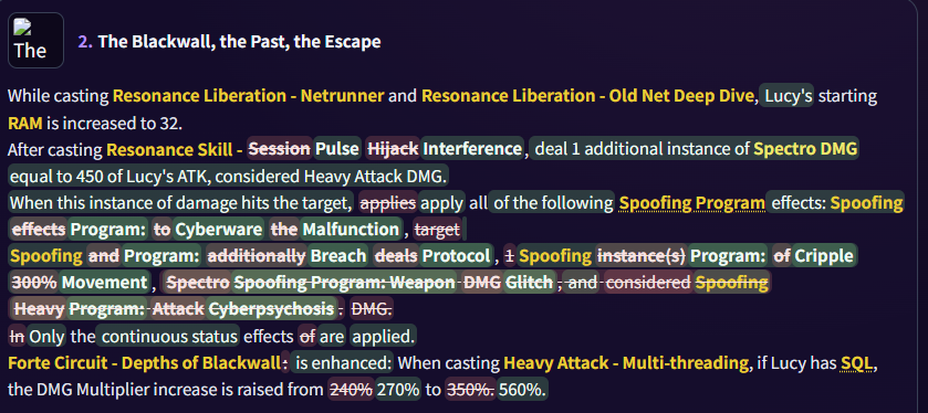 Bittexu's tweet photo. Lucy v3 changes

Multi-Threading - SQL multiplier increase 240% -> 270%
Resonance Liberation multipliers increased, CLD 24s -> 25s
S2 Buffed
S6 Nerfed

Wait for calcs https://t.co/lCmCAHk4pn