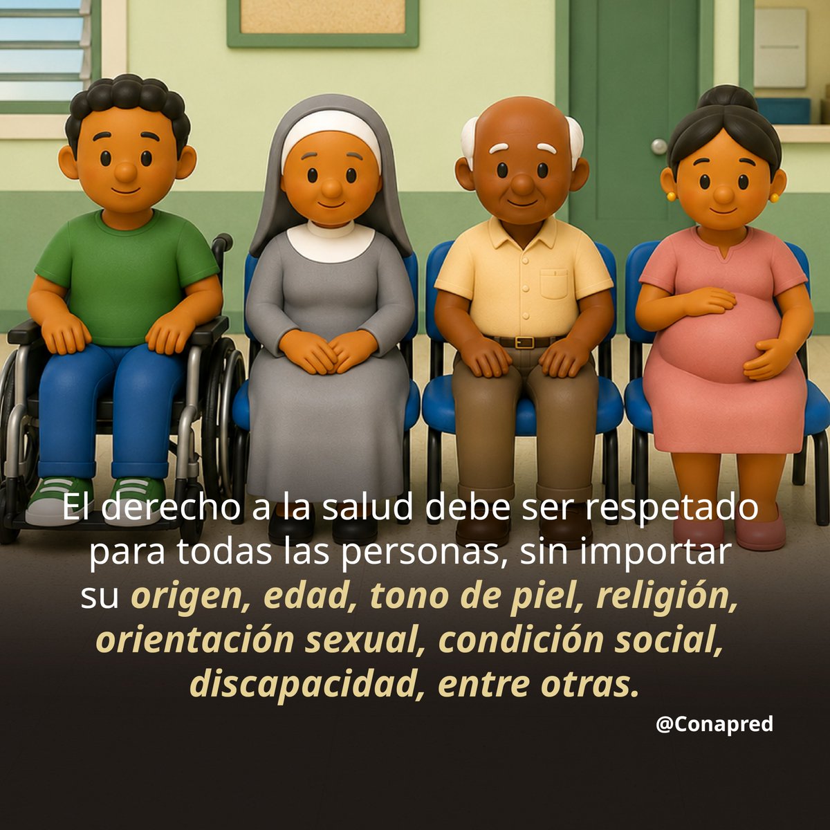 CONAPRED's tweet photo. 🩺La salud es un derecho que se debe ejercer sin exclusión.

#MéxicoEsDerechos https://t.co/QnfPJtv8Rq