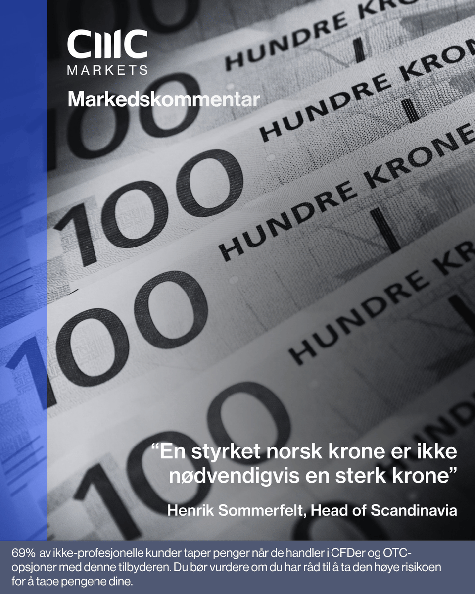 CMCMarketsNorge's tweet photo. I ukens markedskommentar ser vi på hva den sterke kroneutviklingen kan bety for norske investorer. Les kommentaren her: https://t.co/wHTo3TDulp https://t.co/LWh4KytLor