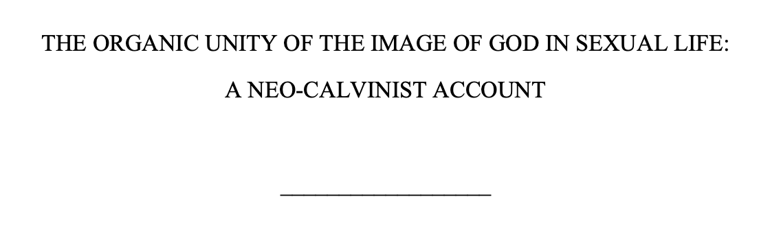 RicheyAlex's tweet photo. My ThM thesis rough draft (first image) and my last term paper (second image) have been submitted! Time to rest for the summer.

The Reformed moral tradition has much to teach us regarding sexual ethics! https://t.co/qr7sImDYvJ