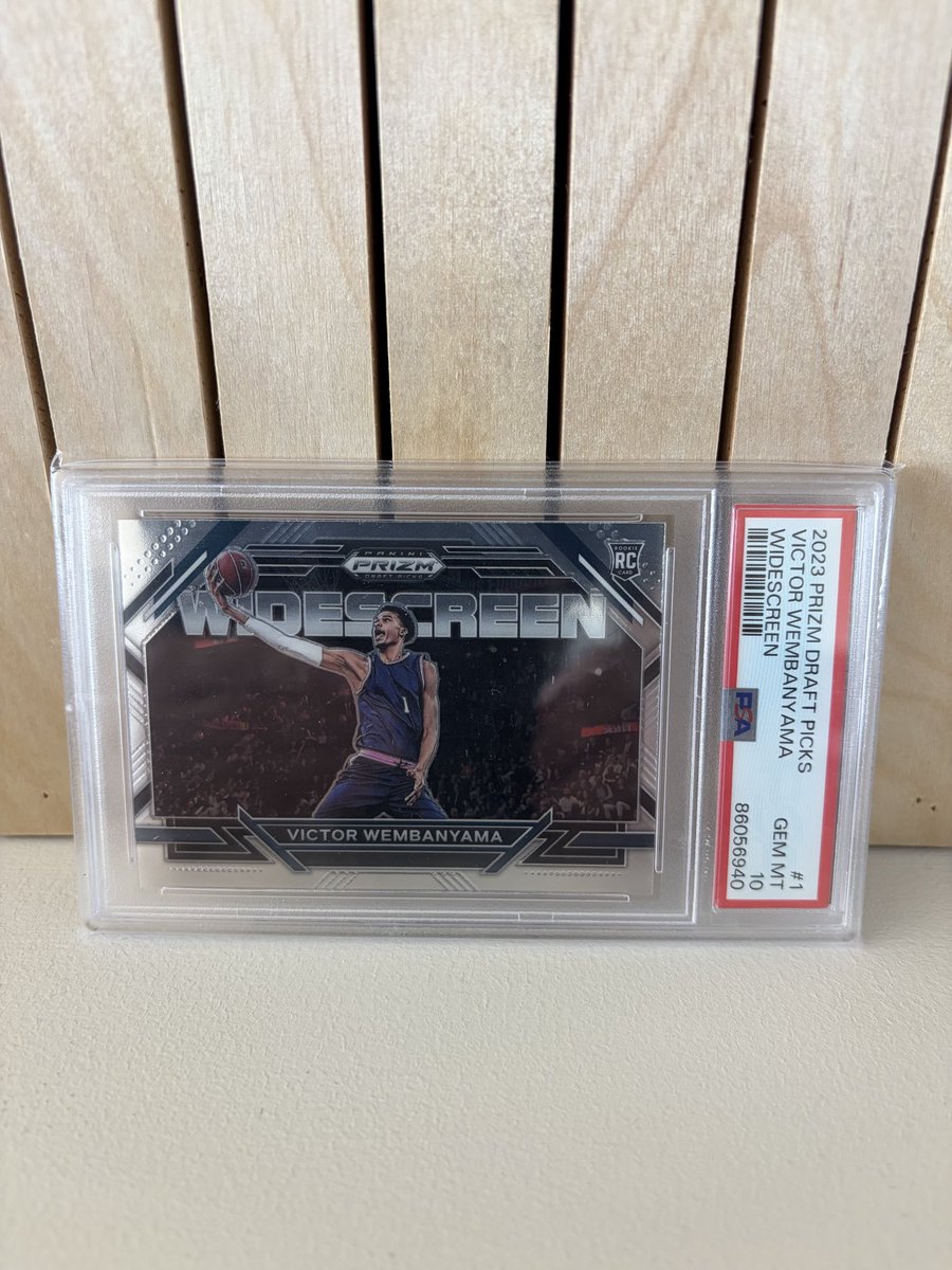 CardsandTech's tweet photo. FS WEMBY PSA 10 ROOKIE 🔥🔥👽👽🛸

$140 SHIPPED BMWT | LOWER THAN COMP!!

***Last sold $150 (see pic). 

Who knows where it’ll be during NBA FINALS 👀

APPLECASH / ZELLE / VENMO / PP G&amp;S

DM if interested; I will not DM first!! https://t.co/ToEmwTEW1T