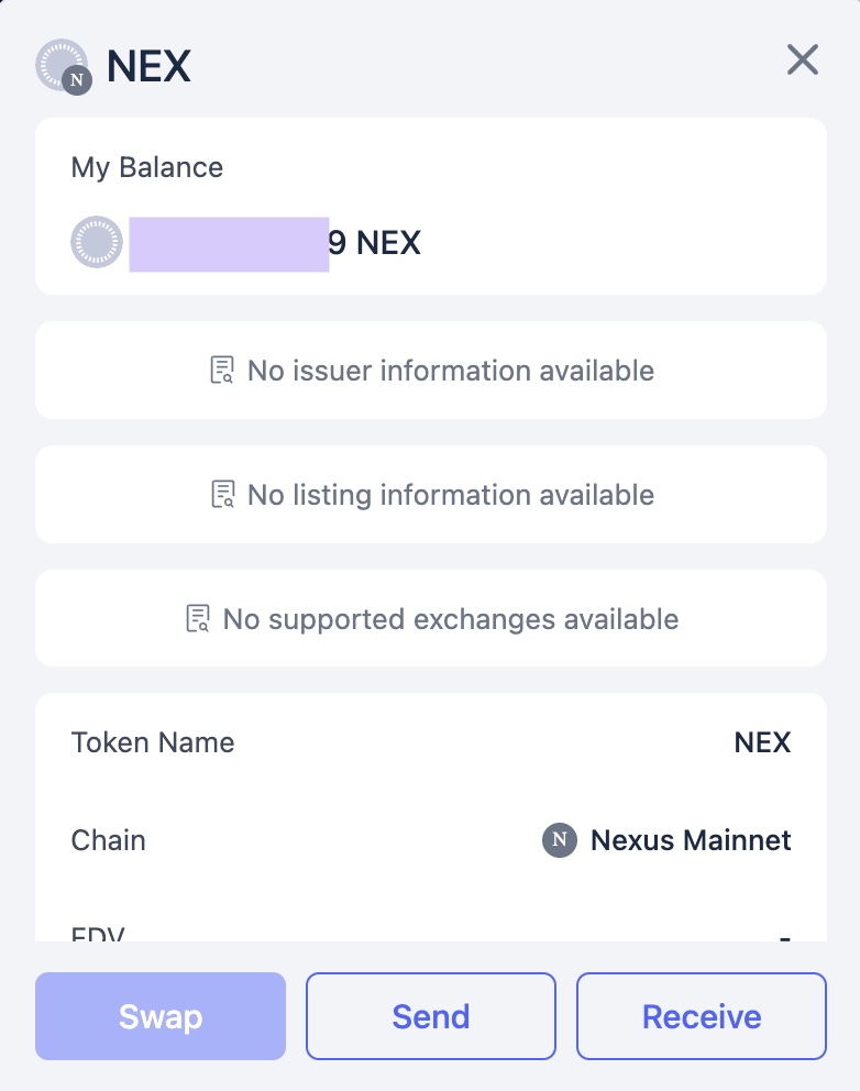 0xValidatorX's tweet photo. I would like some clarification regarding the @NexusLabs  Mainnet.
@danielmarinq 

If the Nexus Mainnet is officially live, why is the token information and token value not being displayed in my wallet? I have already added the correct RPC and token contract address, yet no $NEX balance value is being shown.

For example, if I hold 2,000,000 $NEX and the current market price is $0.00000343 per token, my wallet should display an estimated value of approximately $6.86. Why is this not happening?

I also have two additional questions:
-Where can I find the complete Tokenomics/Token Economics documentation for $NEX?
-When is the bridge expected to go live?

I would appreciate an official update on these points.