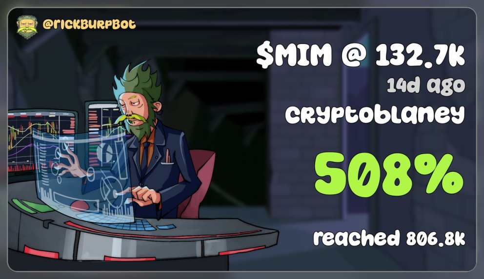 cryptoblaney's tweet photo. @mimcoin Get in picks early 
https://t.co/0splXCIQQ7 https://t.co/txjshMbecN