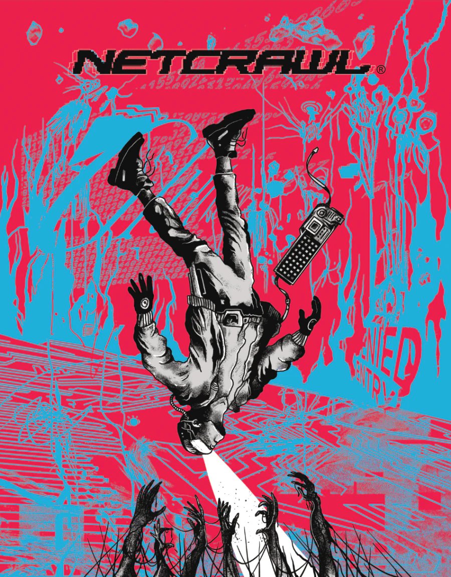 CaveEvil's tweet photo. NETCRAWL (Restocked!)
The beautiful Hardcover returns!

THE INTERNET IS A DUNGEON
You are coherent data traveling at the speed of light, 
a digital avatar searching for computerized information. 
There is something hidden in the virtual realms, 
and you shall hack it!

https://t.co/I0QmwAfjQ1