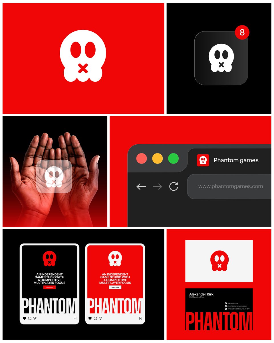 knox_pen's tweet photo. Phantom - Day 38/100

Phantom is an independent game studio with a competitive multiplayer focus.
The logomark features a ghost hem, and the mouth isn't just an X. It's a gamepad's cancel/action button

#100daylogochallenge #100days #logo #logodesign #logochallenge https://t.co/mTniInN1oq