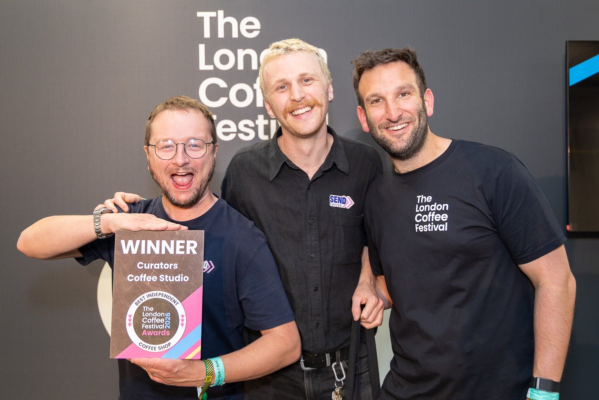 LdnCoffeeFest's tweet photo. Throwback to The LCF Awards 2026 🏆

Celebrating the talent, passion and people driving the coffee community.

Congratulations to all winners! 👏

#LondonCoffeeFestival #LCF2026 #CoffeeCommunity #LCFAwards https://t.co/N1gCjfqBG7