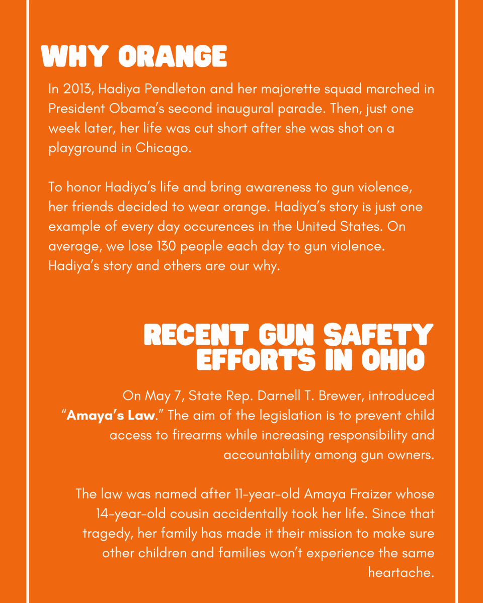 SummitExecutive's tweet photo. Friday is National Gun Violence Awareness Day. Each day, an average of 130 people in the United States lose their lives to preventable gun violence.

Join us in raising awareness by wearing orange June 5th. #WearOrange https://t.co/8kSoPRJh0d