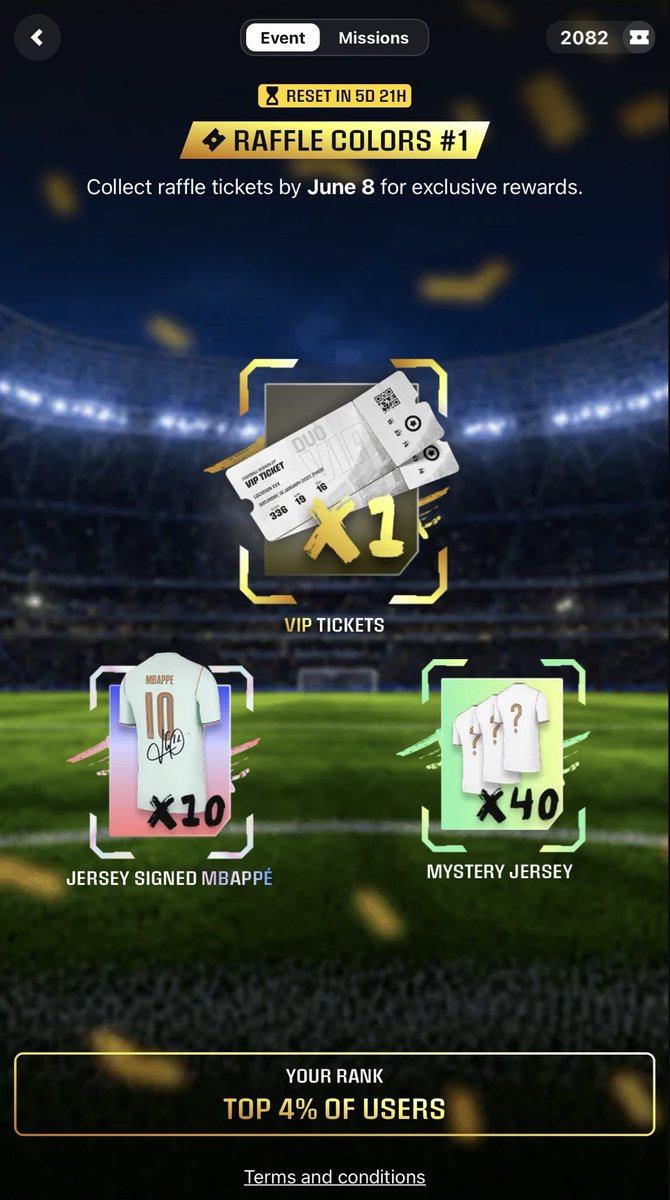 txmcrook's tweet photo. Let’s see who’s collected the biggest haul of tickets to far! 🎟️ 

👇🏼 I’ll start… 2082! 🤩
#sorare https://t.co/g3Ivf4VrCr