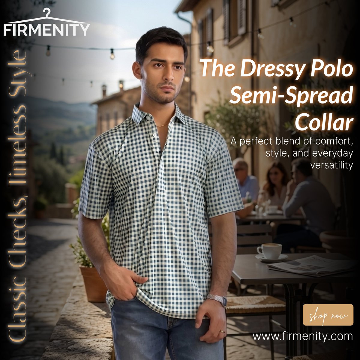 firmenity's tweet photo. Firmenity Classic Checks Polo Shirt – Semi-Spread Collar Smart Casual Wear

#Firmenity #DressyPolo #MensFashion #SmartCasual #PoloShirt #MensStyle #CasualWear #ClassicChecks #CheckeredShirt https://t.co/lOPSs0TUNV
