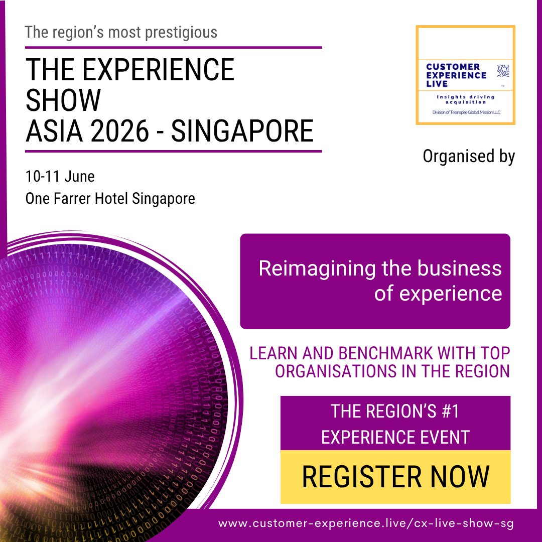 KnowledgeNtwks's tweet photo. The industry-favourite Experience Show Asia 2026 - Singapore takes place on 10-11 June.
Ready to capitalise?

Book online https://t.co/Y0zWF1FHV9 or visit https://t.co/eEcN6daoFv to explore how you can participate.

@CXLiveTweets 

#CXLiveTweets #CXLive #TheExperienceShow #CXLiveShow #CustomerExperience #CXTips #CustomerEngagement #CX #VoC #CustomerExperienceManagement #eCommerce #ExperienceEconomy #UserExperience #UX #CustomerService #ContactCenter #CustomerJourney #CustomerDataPlatform #OmniChannel #CXStrategy #IA #AI #UnifiedCommunications