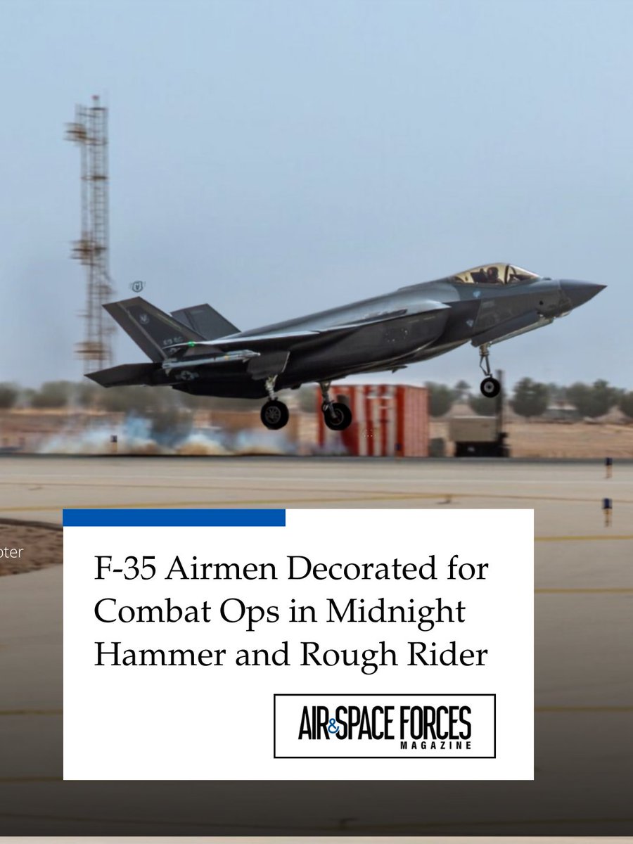 ASForcesMag's tweet photo. All told, 18 pilots, maintainers, and support personnel from the 388th Fighter Wing received six Distinguished Flying Crosses and 15 Bronze Star Medals total.
MORE: https://t.co/vR2zjWopQU
#AirForce #Airman https://t.co/M4d0Ce7B8Q