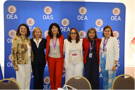 CICAD_OEA's tweet photo. @CICAD_OEA held a high-level dialogue on gender and criminal justice together with @CIMOEA and @CIDH, bringing together representatives from different areas of @OEA_Oficial and international stakeholders to analyze the challenges to implementation of the gender approach in public policies, specifically those related to the criminal justice systems of the participating countries.

The activity took place within the framework of the “Gender in the Criminal Justice System” initiative, carried out with the support of the Government of Canada 🇨🇦 @CanadayOEA 

The session featured the participation of Angela Crowdy, Acting Executive Secretary of CICAD; Alejandra Mora Mora @AlejandraMoraM, Executive Secretary of the CIM; Tania Reneaum Panszi, Executive Secretary of the IACHR; and Ana Redondo García @anaredondo, Spain’s Minister for Equality 🇪🇸.

@CanadaFP @GAC_Corporate.

@EspOEA #SpainAtTheOAS