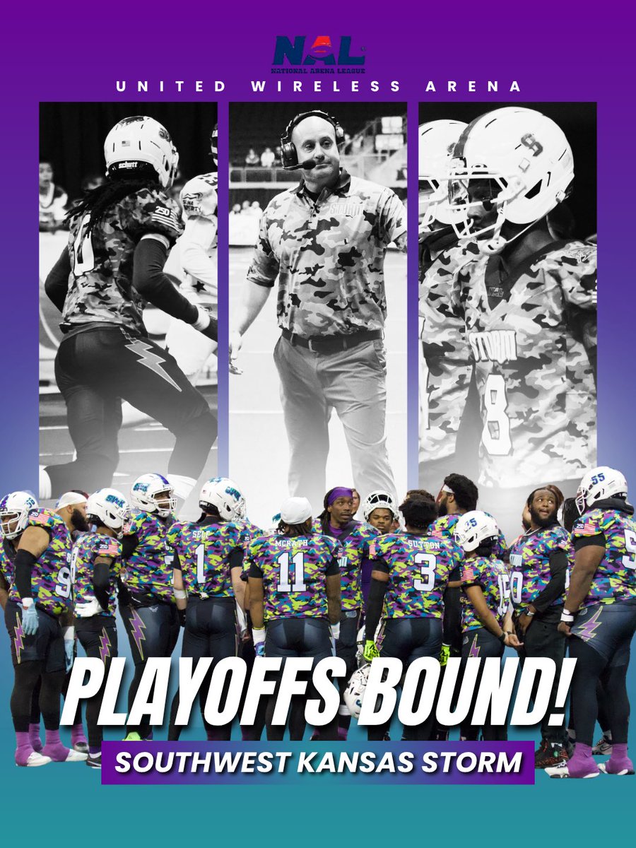 SWKStormFB's tweet photo. Ladies and gentlemen, Storm fans across the country… want to hear something cool?

This weekend marks the start of the National Arena League Playoffs! 🏈🔥

Want to hear something even cooler? https://t.co/fcGdYo8IID