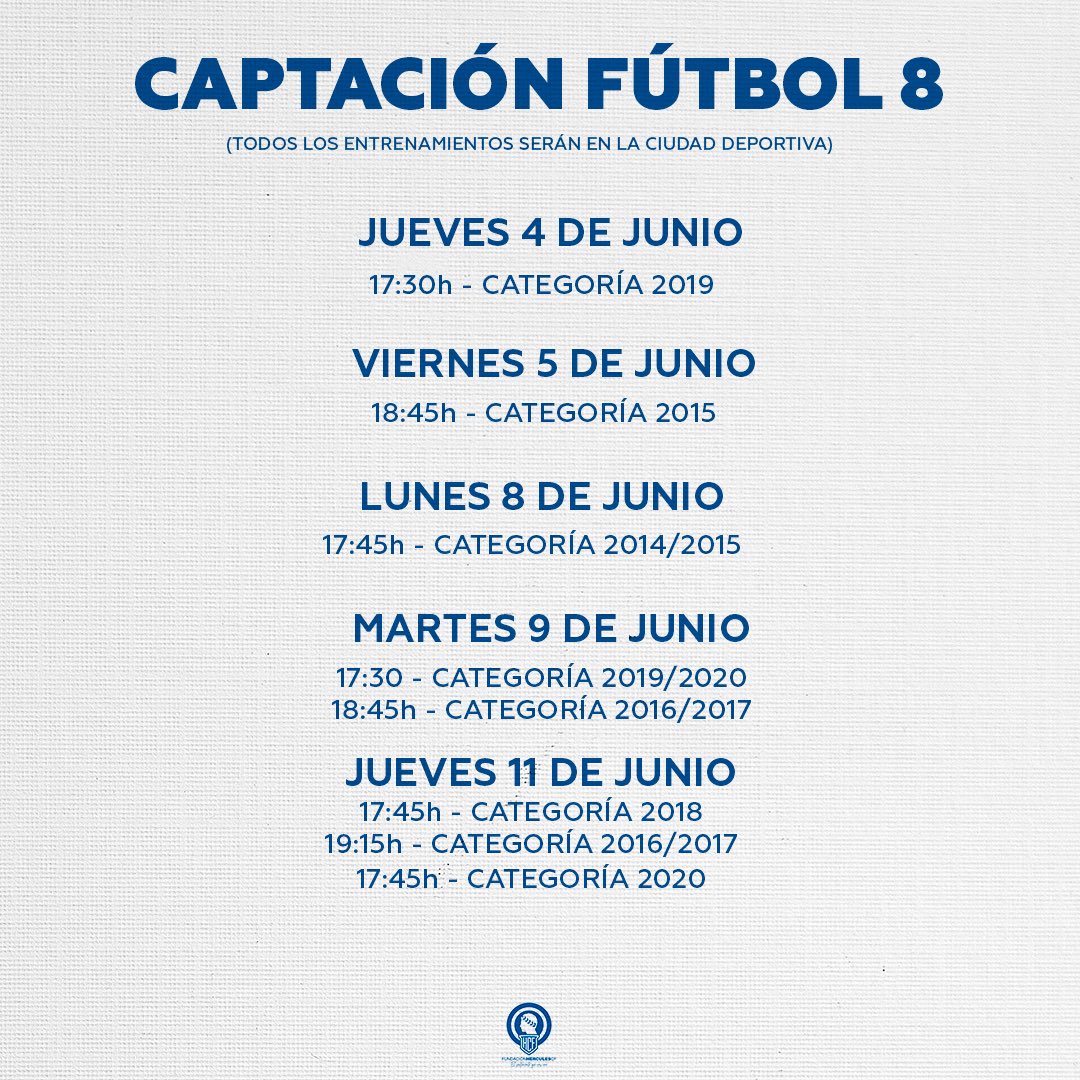 HerculesFutura's tweet photo. 🔵⚪️ ¡Nueva jornada de captación herculana de cara al Fútbol 8l! 

👀 Formulario e indicaciones para poder apuntarse y no perdérsela oportunidad. 

🔗 https://t.co/a2kSxjVIXo

💙 #MachoHércules 🤍 https://t.co/FHoMEQf3eS