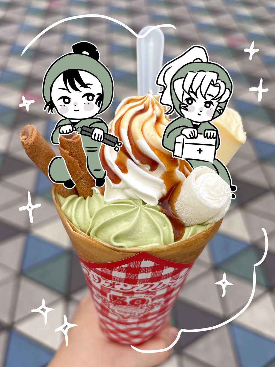 aku_beeem's tweet photo. 学園の青春Blueの酒を呑みました
六はの抹茶クレープは、メニュー名冒頭の「同室じゃないか！」を言うのが直前で恥ずかしくなっちゃって、後半部分しか言えませんでした美味しかったです
ごめんね留三郎 https://t.co/ZUN3e79V7F