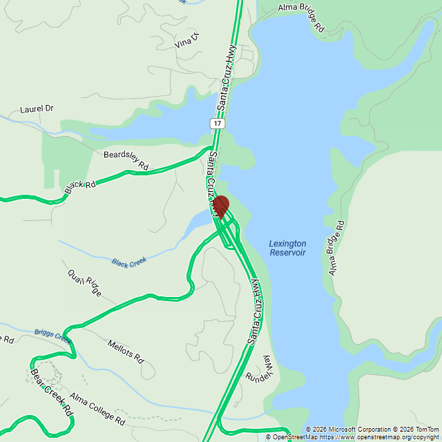 CA17Status's tweet photo. Moderate INCIDENT @ 09:37 AM PDT | #CHP : Traffic Hazard on CA-17 Southbound at Bear Creek Rd (Los Gatos). Right shoulder affected. Expect delays. #Highway17 https://t.co/WAwVTsMQQb