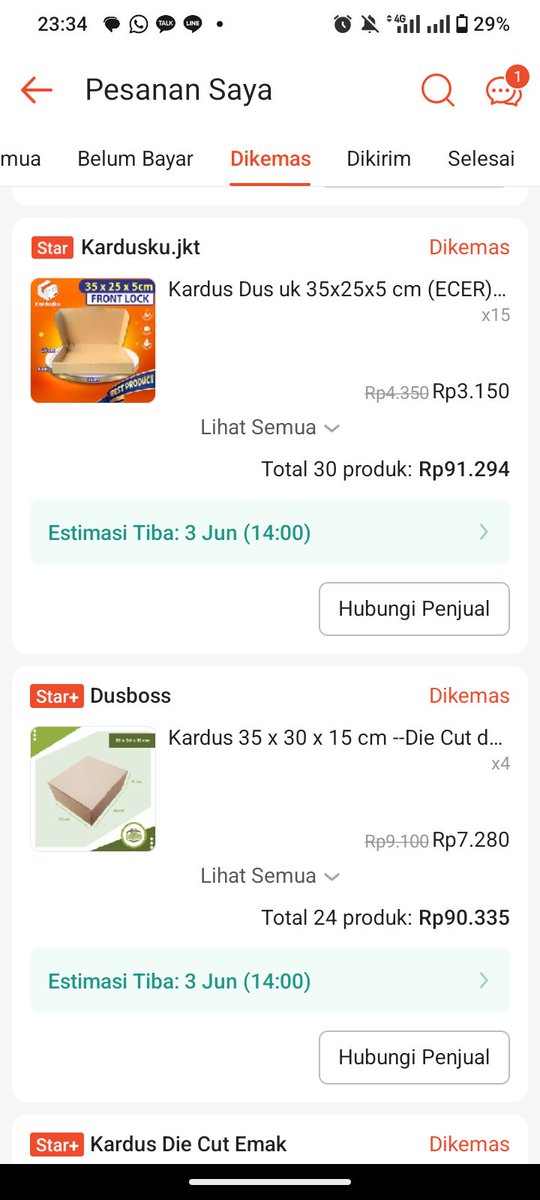 glacmoury's tweet photo. dan yap ini total untuk packing barang-barang korban si bajingan satu ini. tolong doain gweh plis semoga egk encok 🤗 https://t.co/5boTYF1hby