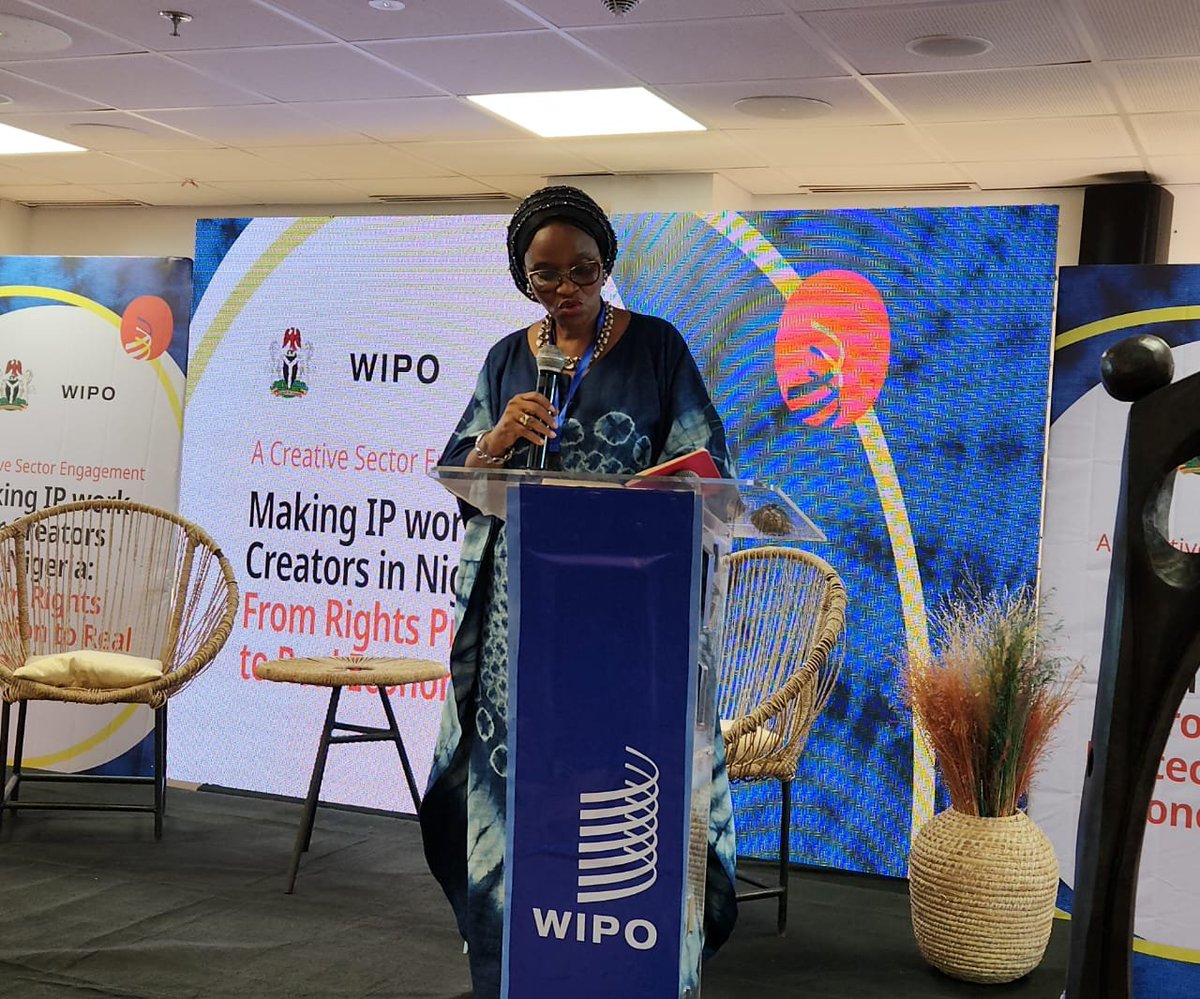 UN_Nigeria's tweet photo. Happening Now at UN House
DG @WIPO &amp; @hanneymusawa meet creative industry stakeholders on “Making IP Work for Creators in Nigeria.” The goal is turning rights protection into real economic value, strengthening 🇳🇬’s creatives as drivers of innovation, invt, jobs &amp; national growth. https://t.co/NQwIDizN3d