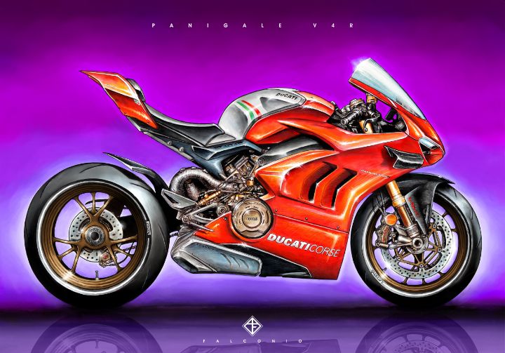angelo_falconio's tweet photo. Art of the Day! "Ducati Panigale V4R (1-1-P-mw)". Buy at: https://t.co/kFnpHIG7Rs https://t.co/xoHmrNEQ9m