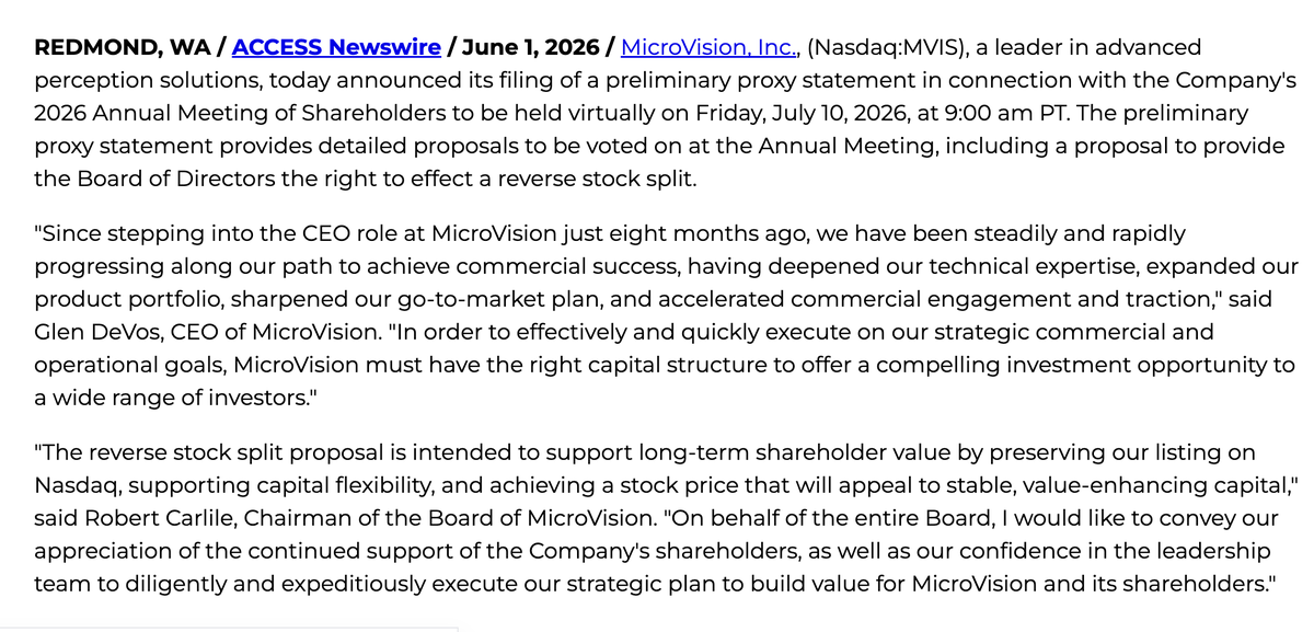 PolarizingLit's tweet photo. $mvis is a bet ... voting on a reverse split but the second half of the year could be nice for them https://t.co/VMtKR3MxXB