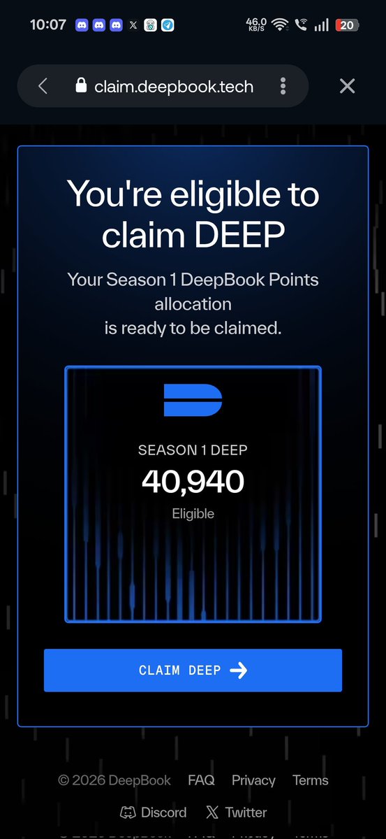 MaxOutSui's tweet photo. Big Thanks To  @DeepBookonSui for the big airdrop lfg 👀🫡🔥 https://t.co/hOKyYSFu9S