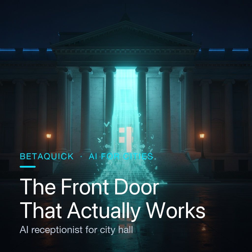 WaleF's tweet photo. New on the @betaquick blog:

AI Receptionist for City Hall: Directing Resident Calls to the Right Department on the First Try

https://t.co/b1PKVkiekr https://t.co/fjqtJO5DRZ
