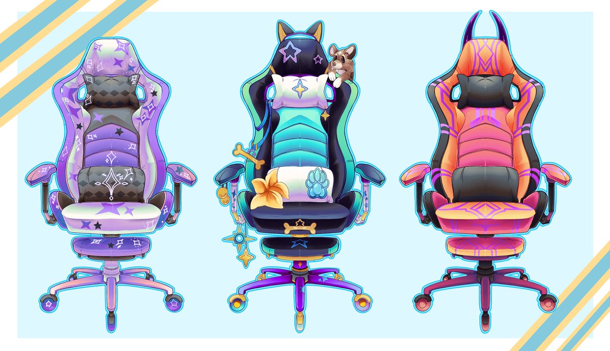 BenignCharybd1s's tweet photo. The Winners for the Custom Asset are @StellaraHikari On The Left, Myself (cuz no one else joined Imao) ,and @Veyru on the Right for the custom Gaming Chair Asset!
(I'll Send thru DMs the full PNG)
#tuberasset #Streamingasset #Artgiveaway https://t.co/3YisDGEYbJ
