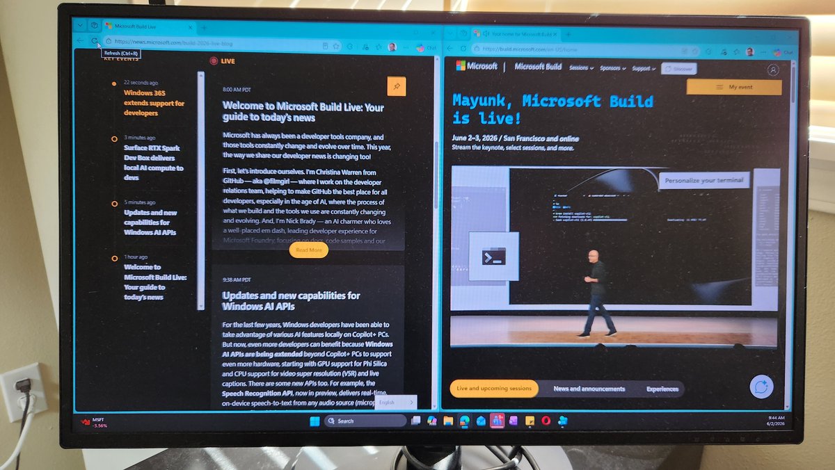 mayunkj's tweet photo. Don't miss the  live blog, if you are watching #MSBuild keynote digitally. https://t.co/q33uAbYKlM https://t.co/k2f99Dk9qh